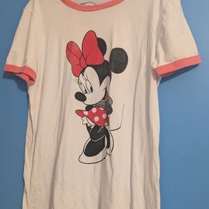 Disney Adult Minnie Mouse White and Red T-Shirt